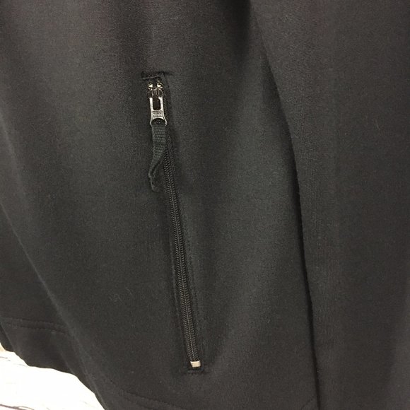 ProSpirit Track Jacket Black Mock Neck Stripe Sleeves Zip Pockets Large - Picture 6 of 12